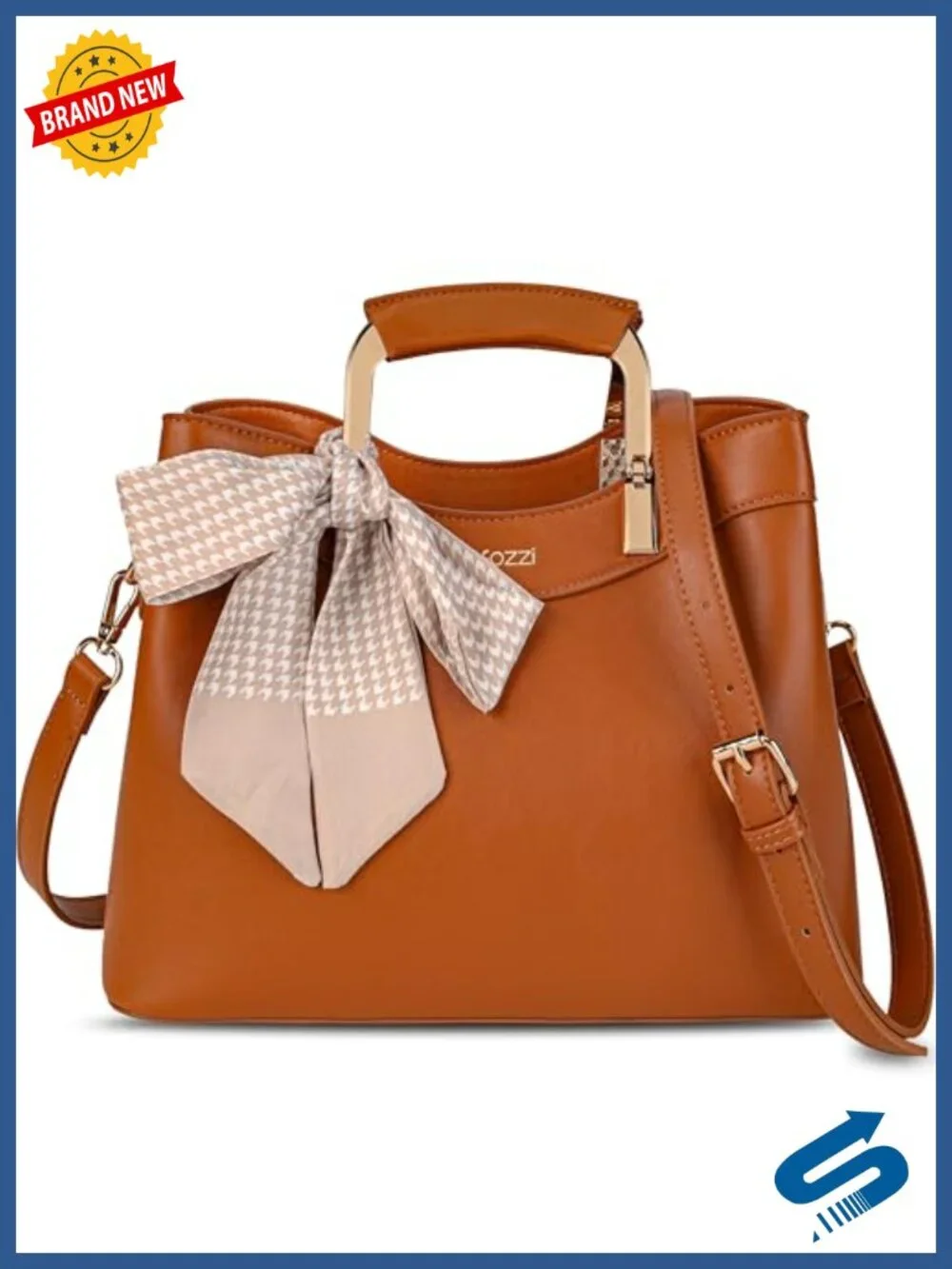 Vegan Leather Small Top Handle Satchel Crossbody Purse